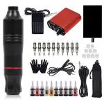 MAYCREATE Tattoo Machine Full Kit Set For Men Women Tattoo Machine Kit Pen Rotary Tattoo Machine Cartridge Needles Power Supply for Tattoo Beginners