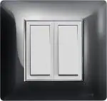 Kolors 12 Module, Modular Switch Plate [Only Cover Plate is Included], with Inner Plate, Polycarbonate, Grey with Silver Line [KBC Selekt]