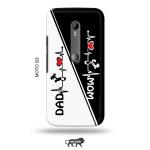 Tweakymod Printed Mom Dad Back Cover For Moto G3