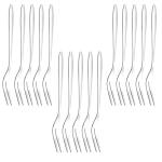 WOODTULA Stainless Steel Appetizer Forks Set - Dessert Forks - Mini Salad Forks - Fruit Fork - Dessert Forks - Cocktail Fork (Set of 15, Silver)