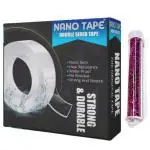 SCENTY NANO TAPE Gel Tape Double Sided Grip Tape for Walls Washable Reusable Strong Sticky balloon/bubble With Glitter Flakes