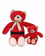 Tickles Polyester Teddy Bear with Baby Soft Lightweight Stuffed Toy 40 cm 3Y and Above