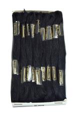 Craftlove Black Polyester Cotton Thread Skein Embroidery Thread Floss (Pack Of 25)