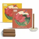 HELP US GREEN Fragrance Citronella and Cinnamon Flavour Dhoop Sticks for Pooja (50 pcs), Pack of 2 Dhup Batti with Holder, Agarbatti, Incense Stick, Sandal, Cones, Cup, Sambrani (25 Sticks/pack)