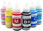 GPN PRINT Refill Epson L805 Ink Tank PrInter 6 Colors 70 ml Each Bottle Black and Tri Color Combo Ink Bottle (Pack of 6)