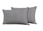 ELEGANT WEAVERS Pillow Covers | Set of 2 Pillow Covers | Polyester Striped Pillow Cases for Bedroom | Grey, (45 cm x 67 cm)