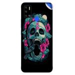 GADGETSWRAP Printed Vinyl Skin Sticker for Tecno Spark 6 Air - Skull Flowers