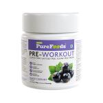 Pre-Workout Powder - Black Currant Increased Energy & Strength, Mental Focus | Creatine, BCAAs, Gluten Free, Lactose Free, Vegan - 250g