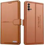 KIVANO Flip Cover for Xiaomi Redmi 9 Power | Luxurious Design|Inside Pockets & Inbuilt Stand|Magnetic Closing (Maroon, Cases with Holder, Pack of: 1)