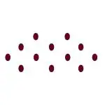 Comet Busters Maroon Oval Shaped Bindi For Women