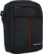 adventIQ Black Sling Bag Smart Casual Cross Body Passport Messenger Sling Bag -Boys & Girls (Black Clr)