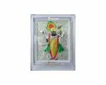 GoldGiftIdeas Silver Shreenathji Photo Frame for Gift, Shree Krishna Photo Frame for Puja, Return Gifts for Baby Shower, Lord Shrinathji Idol Frame for Home