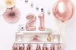 Festiko Rose Gold 21st Birthday Balloon, 32Inch Gold Balloons, 21st Birthday Party, Milestone Birthday Party, 21st Birthday Decor, Foil Number Balloon (21st)
