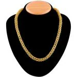 BCOMWALA JEWELS Gold Plated Chain for Men & Boys Chain For Men Boys Girls Stylish Necklaces gold Chain Anniversary Love Gift For Husband Unisex Chains 22 Inches