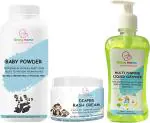 Being mama White Baby Powder 100 gm Diaper Rash Cream 100 gm - Pack Of 3