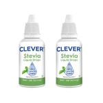 Clever Stevia Liquid Drops Natural - Zero Calories & Zero Carbs, Sugar Substitute Great for Weight Control - 30ml Pack Of 2