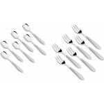 FnS Gracia Ice Cream Spoon and Fruit Fork Combo set of 12          