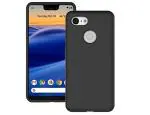 LazyLion Google Pixel 3XL Black Silicone Shockproof Phone Case, Ultra Safety with Soft Feel