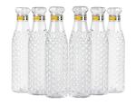 himmel Water Bottlel Diamond Plastic Unbreakable Fridge Water Bottle for Office, Sports, School, Travelling, Gym, WaterbottleYoga-BPA And Leak Free, Clear 1000 ml Pack of 6
