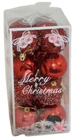 My Party Suppliers 16 pcs Christmas Ball Ornaments Glitter Christmas Tree Decoration Balls for Holiday Wedding Party Decoration