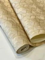 RoseCraft Latest Stylish Textured 3D Modern Abstract Design Wallpaper roll for Living Room/Bedroom/Office Walls (57sqft/Per roll) Beige Color