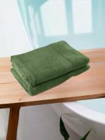 REGENCY EXPORTS PVT.LTD Klassico Bath Towel 100% Cotton 500 GSM Set of 2 Green