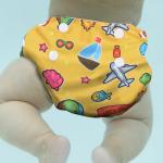 Polka Tots Reusable Swim Diaper for Infants -Travel Design Yellow