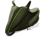 Auto Hub Waterproof Bike Cover Compatible with Royal Enfield Hunter 350, Coated, Mirror Pocket, Belt Buckle Green