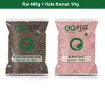 Goshudh Kala Namak 1Kg & Rai 400gm Combo Pack 1400g