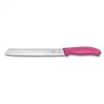 Victorinox Swiss Classic Stainless Steel Bread & Pastry Knife for Cutting Cake, Butter, Wavy Edge, 21 cm Pink, Swiss Made (6.8636.21L5B)