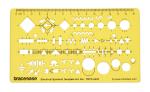 Traceease Electrical Drafting Electrical Symbols Template Drawing Stencil,Designing Template Measuring Ruler