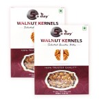 5 A Day Walnuts Special Quarters Halves Kashmiri Walnuts Kernels 500g (Pack of 2) | Kashmiri Walnuts | Akhrot | Walnuts
