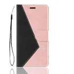 Trounce Tango Series Dual Pink & Black Shade Faux Leather Mobile Wallet Flip Cover For LG V30 Plus