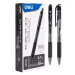 Deli Xtrem Roller Ball Point Pen Set for Students, College, Office, Tip: 0.7mm,EQ21-BK