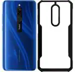 CarryWrap Back Cover for Mi Redmi 8, Mi Redmi 8a Dual (Black, Transparent, Hard Case)
