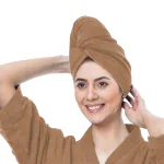 Sassoon Caldezonia Peanut Microfiber Hair Wrap Towel for Women(Free Size)
