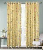 Jvin Fab Gold Velvet Curtains, 182.9 X 137.2 X 2.5 Cm