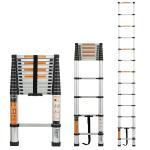 Equal 12.5 FT. Aluminium Folding Telescopic Ladder for Home & Outdoor