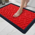 MEGA CART HOME Attractive Welcome Mat/Rubber Mat/Waterproof Bathmat Heavy Duty for Entry Busy Areas Inside Entrance Doormats Non-Slip Back Dirt Trapper (40X60Cm)