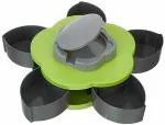 ALAMPAR Multipurpose 5 Compartments Candy Box Rotating Tray Dry Fruits Masala Box