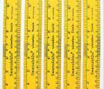 Swarnalekha Yellow Wood 12 inch Durable and Long Lasting Wooden Scale 5 pc.