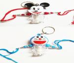 Kavim Kids RAKHI202084A4 Mauli Thread Rakhi Set (Two Led Light Cartoon Rakhi)