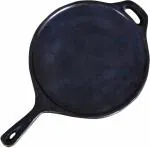 Rock Tawa Dosa Tawa 10 Inch with Handel Pre-Seasoned Cast Iron Skillet Tawa 25.4 cm diameter (Cast Iron, Induction Bottom)