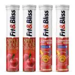 Fit&Bliss Apple Cidar Vinegar Elixer for Weight Management and Watermelon Flavour L-Carnitine L-tartrate 1000 mg Carnipure Lonza Burns Fat into Energy, 15 Tablets (pack of 2 Each)