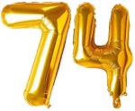 DecorXprime Solid Number/Digit foil Balloon 74 year 16 inches Golden for Party Decorations etc. Balloon (Gold, Pack of 2)