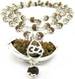 Shivoham Silver Ek Mukhi Rudraksha Mala Necklace