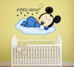 Lanstick Multicolor Cute Mickey Mouse Self Adhesive Wall Sticker 24 inch
