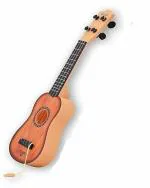 OLIFIN Dark Golden Wooden 4-String Acoustic Guitar Musical Instrument Learning Toy for Kids Mini Guitar Toy(17 Inches)