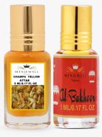 Menjewell Combo Pack Of 2PCs Attar Champa Yellow, al-Bakhoor 5ML Attar Floral Attar (Floral)