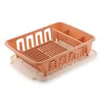 Liza Plastic Dish Drainer Basket for Kitchen | Dish Rack Drainer | Kitchen Drainer Basket | kitchen dish drainer rack | dish drying rack with drainer, Orange